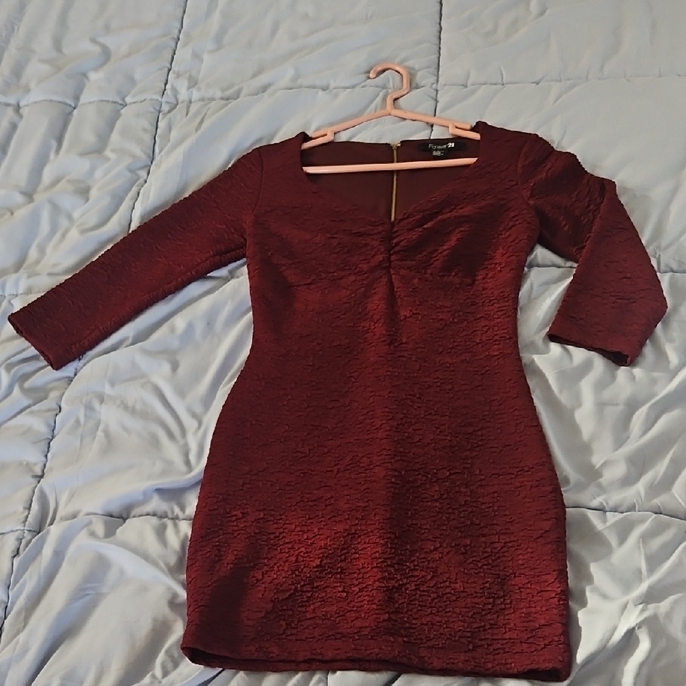 Elegant Burgundy Dress